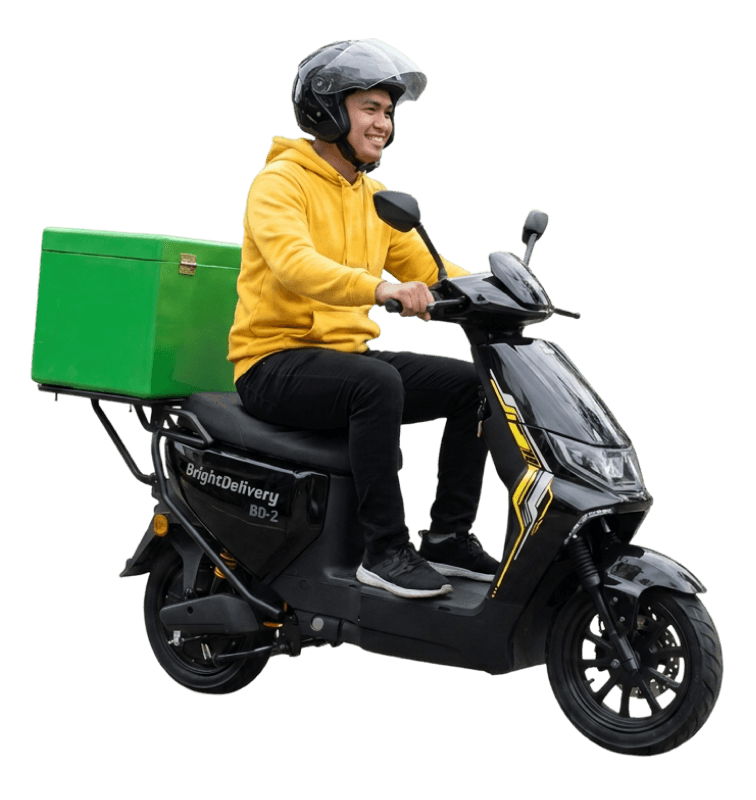 Delivery rider sa BrightDelivery BD-2 electric motor